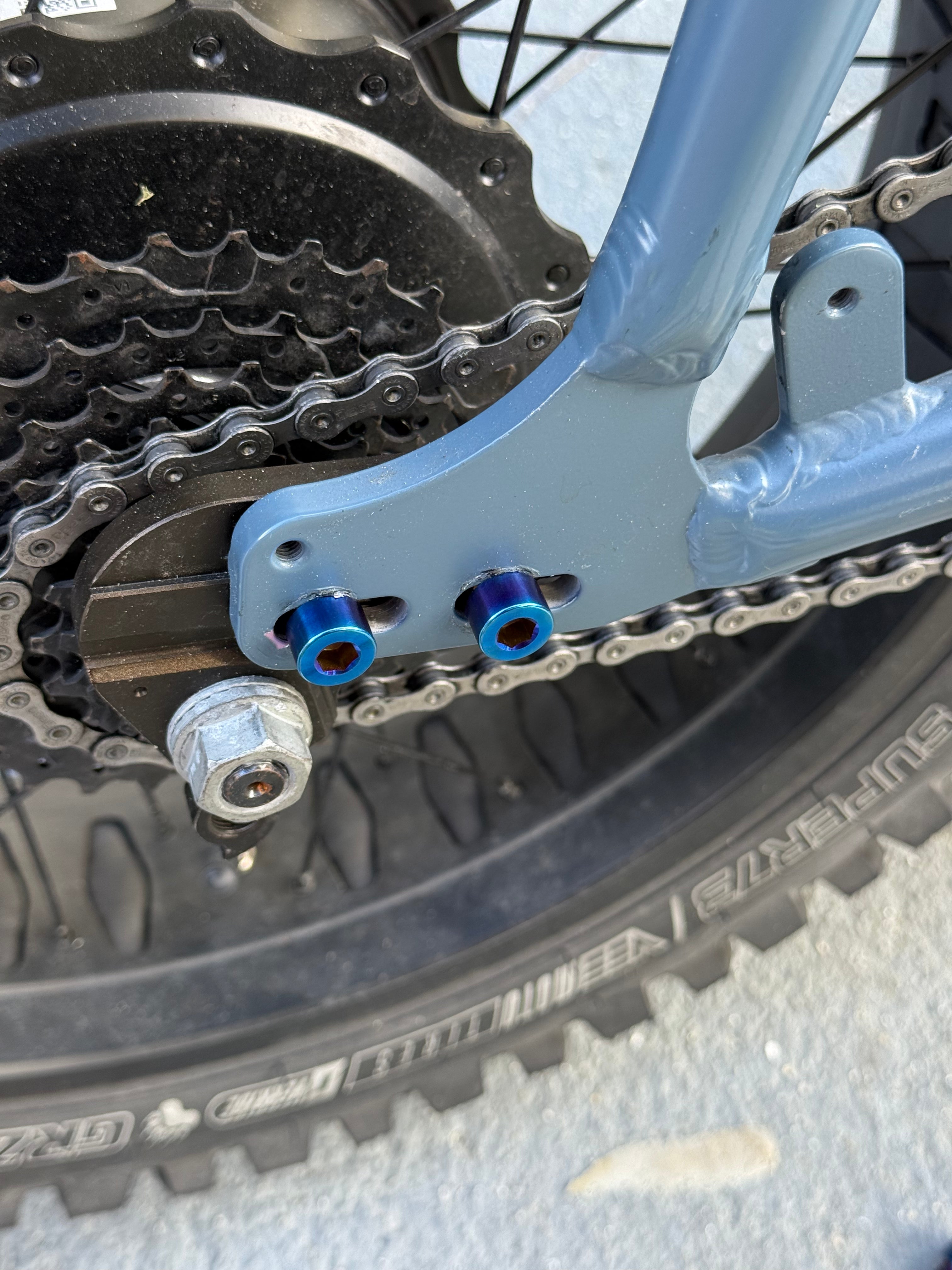 Titanium Super 73 dropout bolts